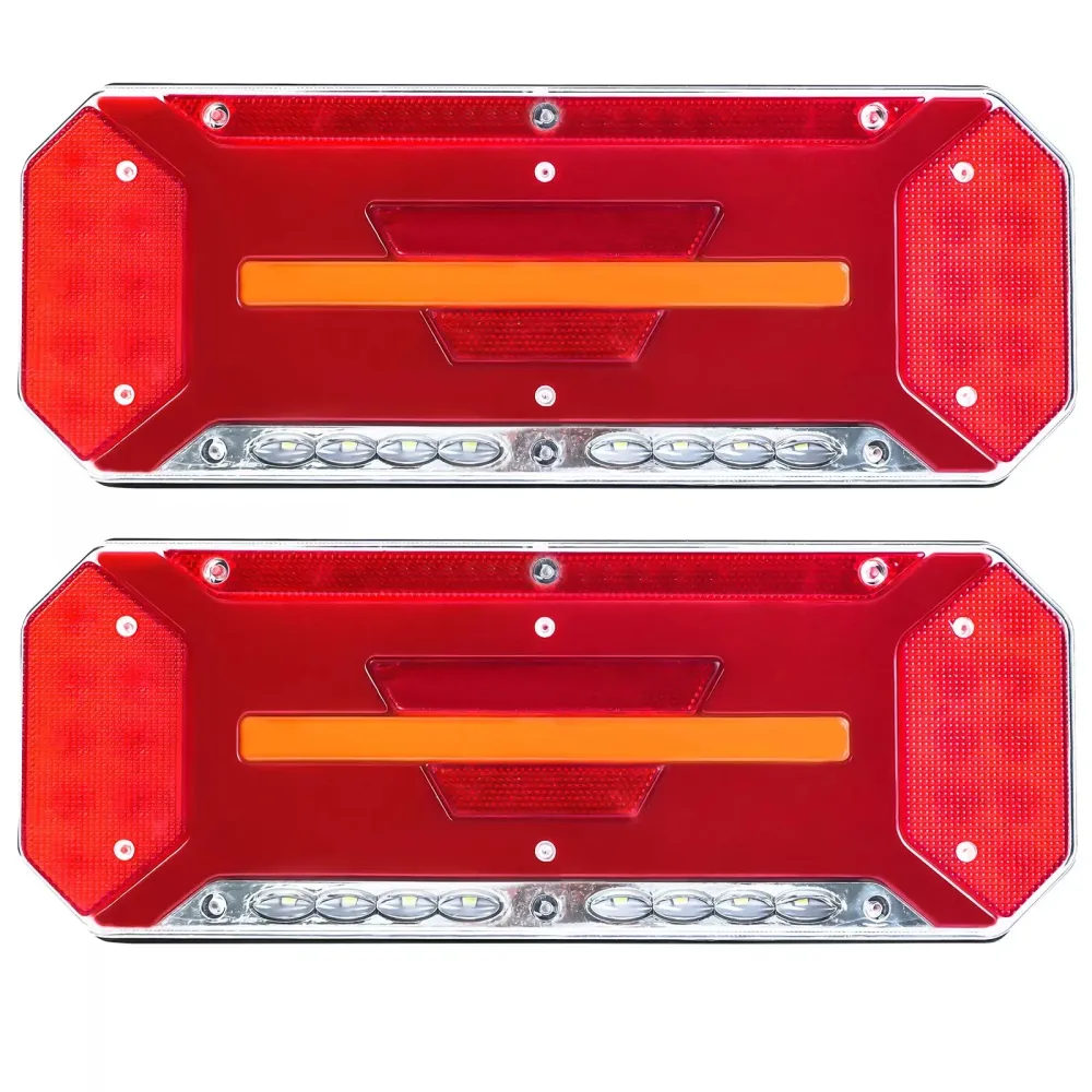 Комплект Диодни Лед LED Стопове 5 функции с Динамичен Бягащ Мигач 12 - 24V 346mm x 130mm