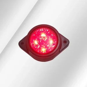 1 брой LED ЛЕД червен кръгъл диоден габарит маркер токос 5 диода 24V за камион бус ван каравана платформа кемпер и др. 60 мм