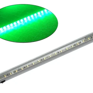 LED Лед Интериорна Диодна Лампа, Тръба, 40см, Зелена Светлина, 24V, За Бус, Камион и др.