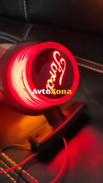 1 брой LED ЛЕД страничен габарит рогче 12 -24V оранжево - червено “old school” Неон Ефект с лого FD