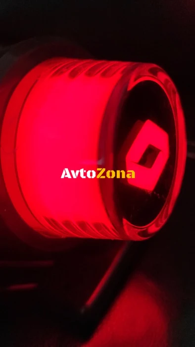 1 брой LED ЛЕД страничен габарит рогче 12 -24V оранжево - червено “old school” Неон Ефект с лого RNT