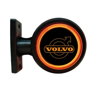 1 брой LED ЛЕД страничен габарит рогче 12 -24V оранжево - червено “old school” Неон Ефект с лого Vol