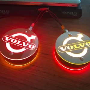 Комплект от 2бр Светодиодни LED Лед Габарити Обеци 24V оранжево-червено VOL