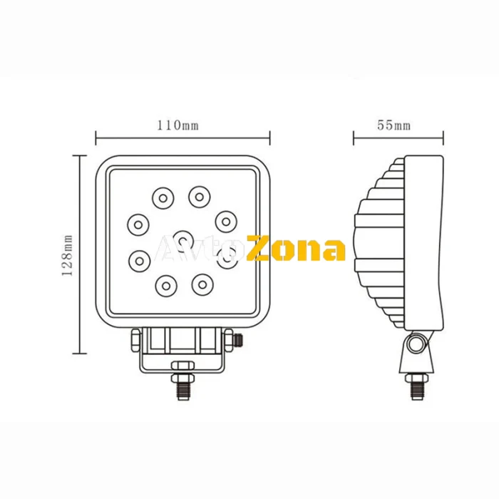 8 LED 24W Халоген Водоустойчива Светлина Работна Лампа 10-30V за Ролбар АТВ, Джип