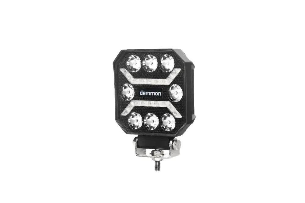 Универсална мощна LED ЛЕД диодна лампа халоген бяла светлина 27W 12V - 24V за камион трактор ролбар АТВ джип земеделски и...