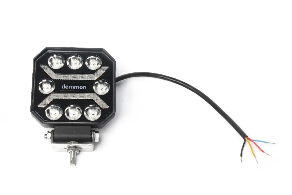 Универсална мощна LED ЛЕД диодна лампа халоген бяла светлина 27W 12V - 24V за камион трактор ролбар АТВ джип земеделски и...
