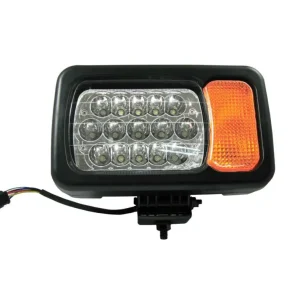 Ляв LED фар - къси / дълги светлини, мигач, рефлектор - подходящ за трактор, комбайн, багер и др - 16 диода