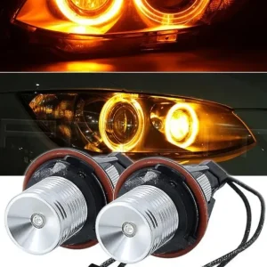Комплект от 2 броя LED крушки Angel Eyes ангелски очи 12V-24V цвят жълт за BMW с Canbus без грешки