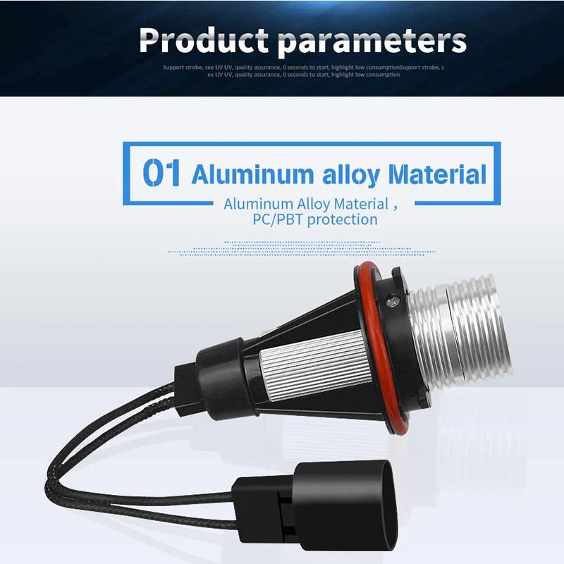 Комплект от 2 броя ярки бели LED крушки Angel Eyes ангелски очи 12V-24V за BMW с Canbus без грешки