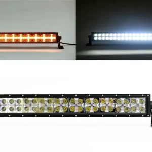 54 См Led Bar Лед Диоден Бар Прожектор Бяла и Оранжева, Жълта Светлина, Блиц, Флаш, CROSS DRL 120W 12V 24V