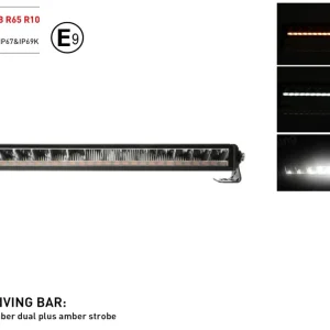 55 см Висококачествен 4 в 1 Led Bar Лед Бар Диоден Прожектор DRL с бяла габаритна светлина и оранжева аварийна блиц 80W 38...