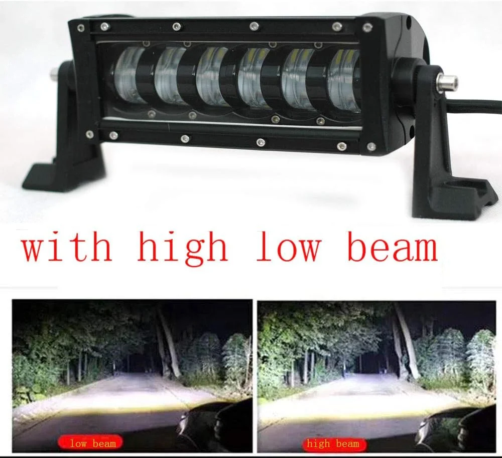 9D 27 СМ Led Bar Лед Бар Hi/Lo Къси Дълги Водоустойчив Удароустойчив 12V 24V 3840 LМ 48W С Лупи Off-Road Лед Бар За Джип ATV