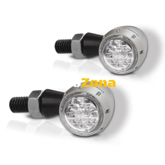 LED мото мигачи BARRACUDA S-LED B-LUX SILVER