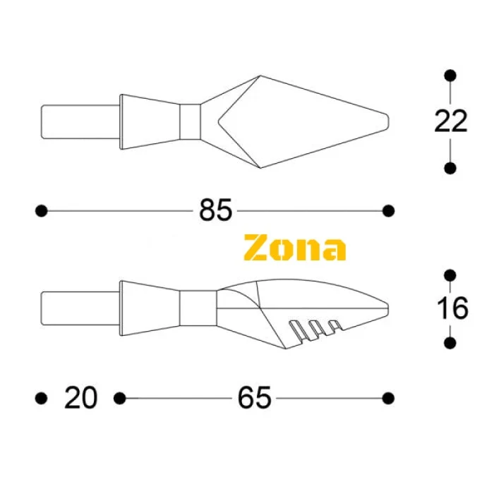 LED мото мигачи BARRACUDA X-LED B-LUX SILVER