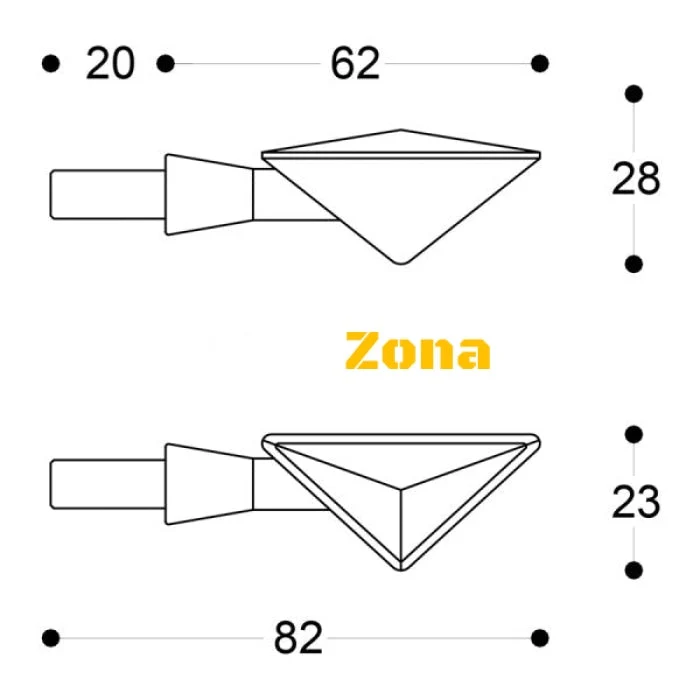 LED мото мигачи BARRACUDA Z-LED B-LUX BLUE
