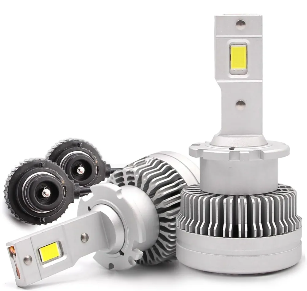 Комплект от 2 броя LED ЛЕД диодни крушки D2S за xenon 12-24V 50000lm Canbus без грешки 6000K