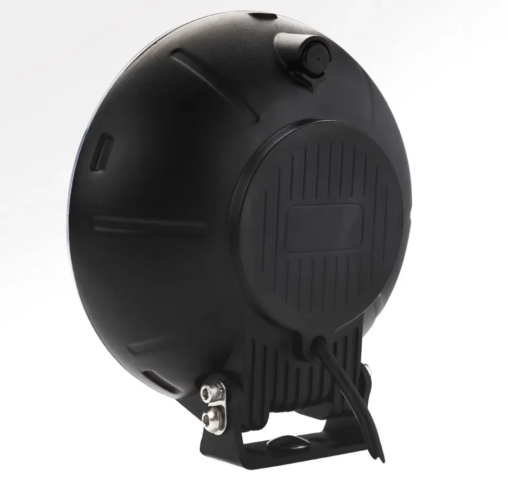 1 брой LED Диоден Халоген Фар с DRL бяло-жълт Ø 218 мм 12V-24V 120W Dark knight За Джип Камион Трактор Багер Земеделски Ма...