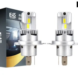 Комплект от 2 броя Умалени Мини Лед Led Диодни Крушки E4P H4 Х4 12V 50W 15000lm за Автомобил Мотоциклет Трактор Камион Бус...