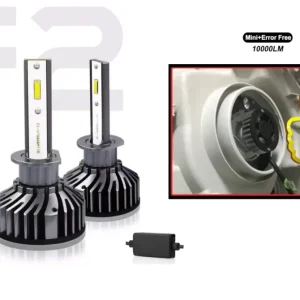 Комплект Умалени Мини Лед Led Диодни Крушки H8 H9 H11 Х8 Х9 Х11 12V 24V 72W 10000lm За Фарове Can Bus без Грешки