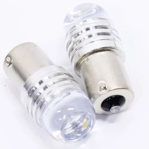 Комплект от 2 броя LED Лед Диодни Крушки За Габарит P21W 1156 BA15S 12V с 9 Леда Бяла Светлина