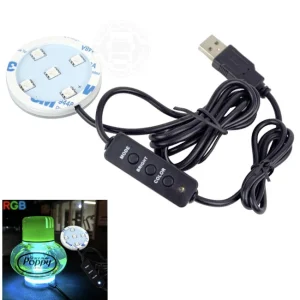 ЛЕД LED Светодиодно осветление за ароматизатор POPPY със RGB 7 различни цвята 12V - 24V с USB