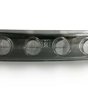 1бр преден габарит LED сенник маркер за Скания Scania - 180mm x 45 mm + букса Бяло стъкло Оранжева светлина