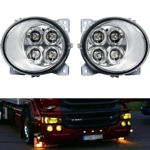 Ляв + Десен ЛЕД LED Диоден фар халоген За Scania P G R T след 2004 жълта светлина