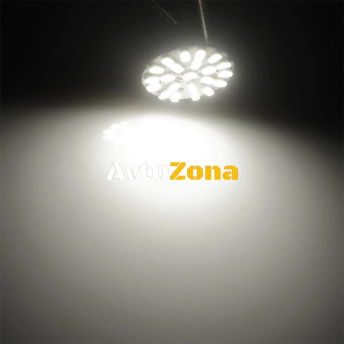 LED Лед Крушки, 22 SMD, BA15S 1156 (P21W), BAU15S 1156 (PY21W), 12V - 24V, Бяла, Оранжева, Червена, Синя Светлина