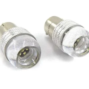 Комплект от 2 броя LED ЛЕД Крушки 6 SMD BA15S (P21W) 12V Бяла Светлина Бели 6000К