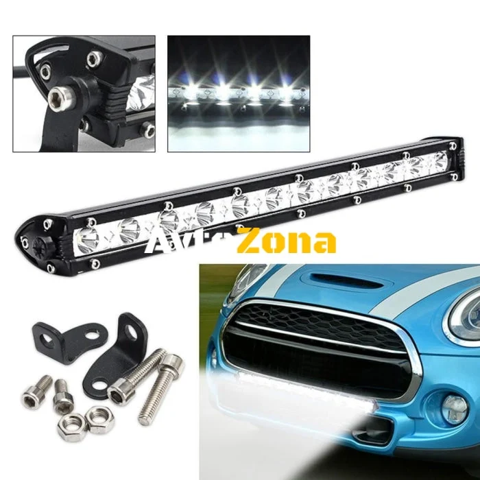 34 См Мощен LED бар с насочена Spot светлина 36W 12 LED 12V 24V АТВ, Джип, 4х4, Offroad, Камион