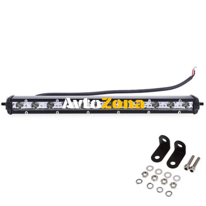 34 См Мощен LED бар с насочена Spot светлина 36W 12 LED 12V 24V АТВ, Джип, 4х4, Offroad, Камион