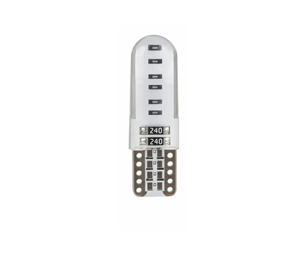 Комплект 2 бр. LED крушки T10 W5W, синя светлина, CANBUS, Silica LED, 12V - блистер