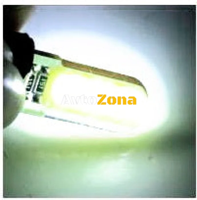 LED Лед Диодни Крушки За Габарит, Т10 W5W, COB 12-Core, 12V, Бяла, Canbus - Error free , Без грешки