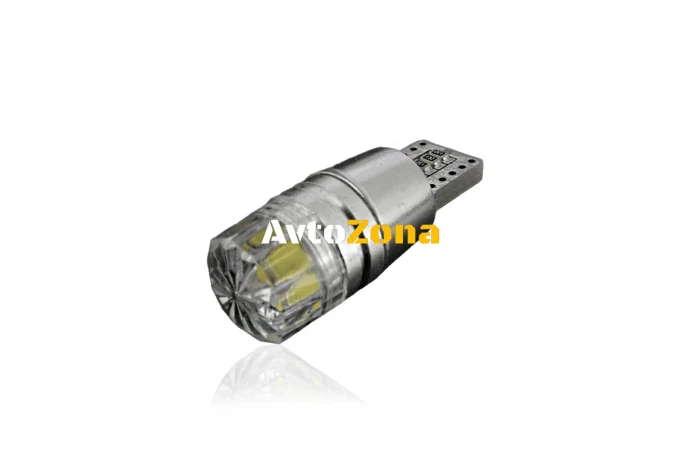 LED Лед Диодн Крушк За Габарит, Т10 W5W, COB 8-Core, 12V , Canbus - Error free , Без грешки, Бяла и Синя Светлина