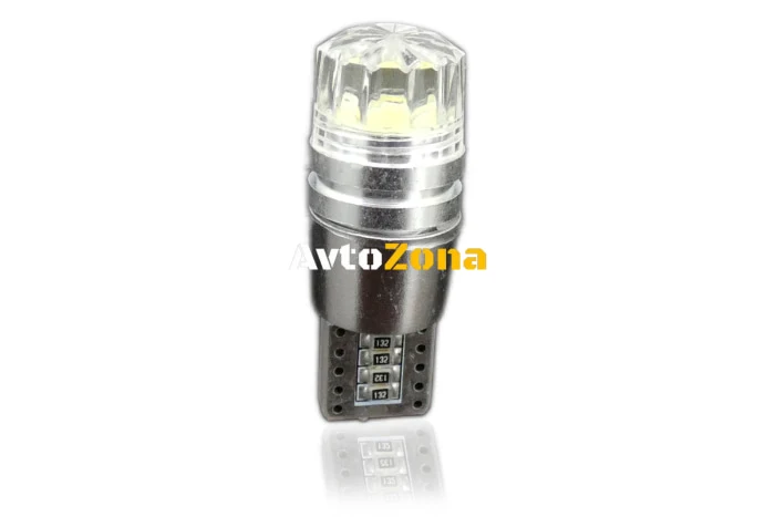 LED Лед Диодн Крушк За Габарит, Т10 W5W, COB 8-Core, 12V , Canbus - Error free , Без грешки, Бяла и Синя Светлина