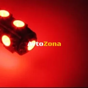 LED Лед Диодни Крушки За Габарит, Т10 W5W, 13 SMD, 12V, Червена, Canbus - Error free , Без грешки