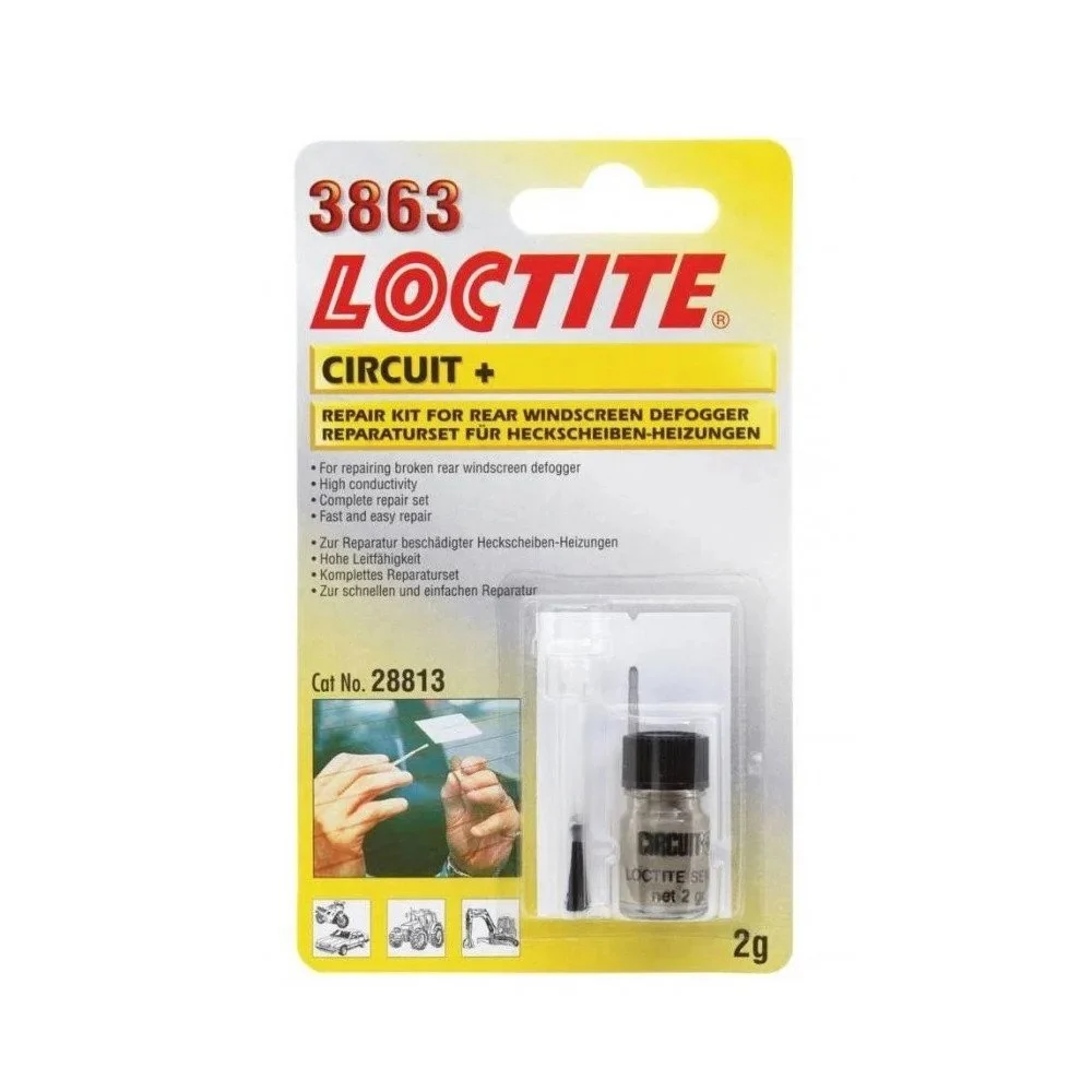 Loctite Circuit+ 3863 Ремонтен комплект за обезпотяване на задното предно стъкло, 2g