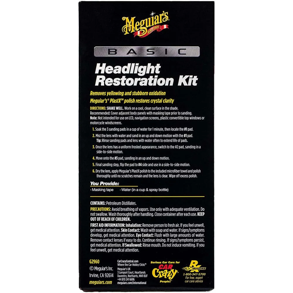 Базов комплект за възстановяване на фарове Meguiar's