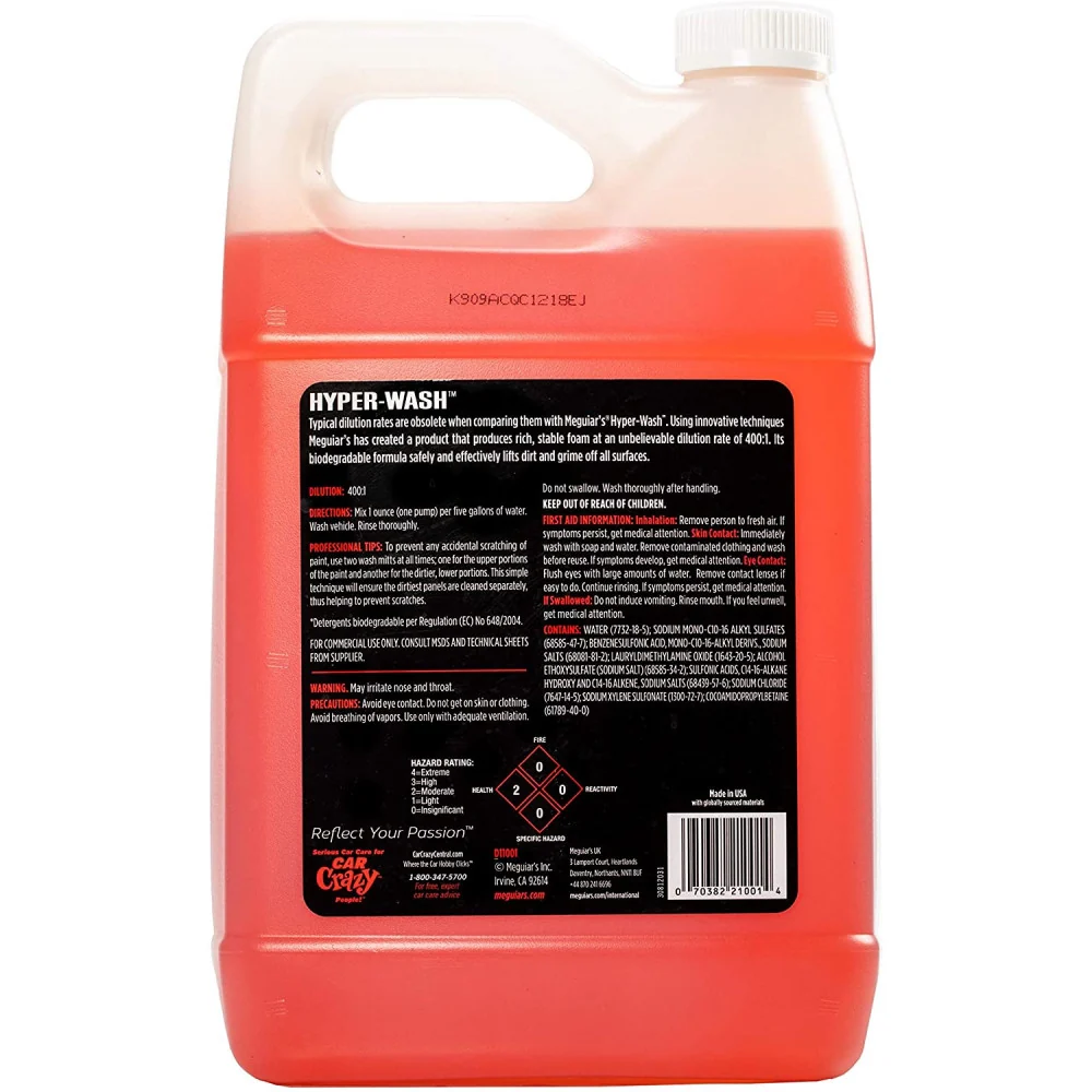 Шампоан за кола Meguiar's Hyper Wash D110, 3.79L