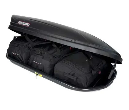 АВТОБОКС MENABO MARATHON 198X79X37CM С ЕДНОСТРАННО ОТВАРЯНЕ С КЛЮЧ, 460 ЛИТРА - ЧЕРЕН