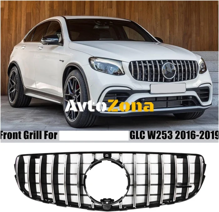 Предна решетка за Mercedes GLC X253 C253 (2015-2018) - Chrome and Black