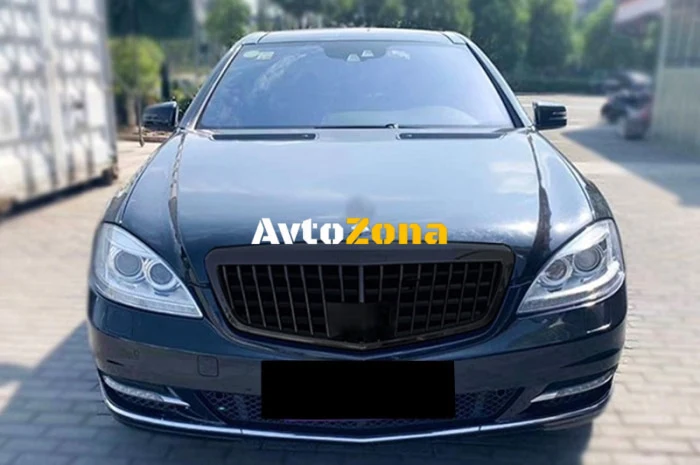 Предна Решетка за Mercedes S-Class W221 Facelift (2010-2013) Вертикален Дизайн Пиано Черно