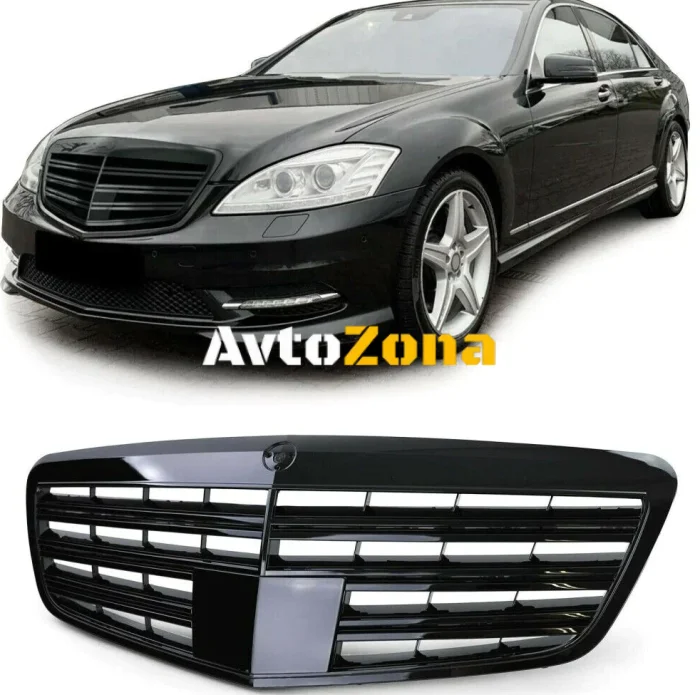 Решетка за Mercedes S-Class W221 Facelift (2010-2013) S63 S65 Дизайн Piano Black