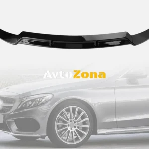 Mercedes W206 C-class (2022+) - Добавка предна броня - Brabus Style - черен гланц