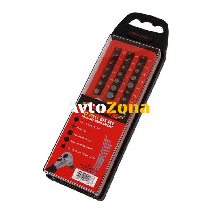 27 части - Комплект битове с тресчотка и удължение - Neilsen Tools