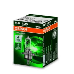 Крушка H4, OSRAM 12V, 60/55W, тип фасунга: P43T, серия: Ultra Life