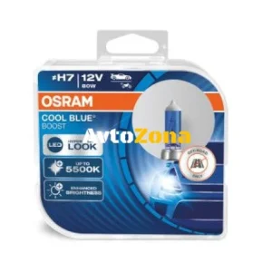 Комплект 2 халогенни крушки Osram H7 Cool Blue Boost +50% 12V, 80W