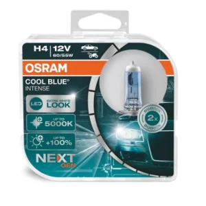 Комплект халогенни крушки за автомобил Osram Cool Blue Intense NEXT GENERATION H4 , 64193CBN-HCB, 60/55W, 12V, P43T, 2бр