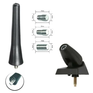 FM АМ Радио Антена 6.5 CM Къса Спортна и Основа За Захващане За Пежо Peugeot 106 206 206+ 306 405 406 806 Expert Partner Е...