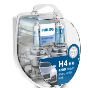 Крушка H4, PHILIPS 12V, 60/55W, P43T-38 WhiteVision Ultra, white 4200K